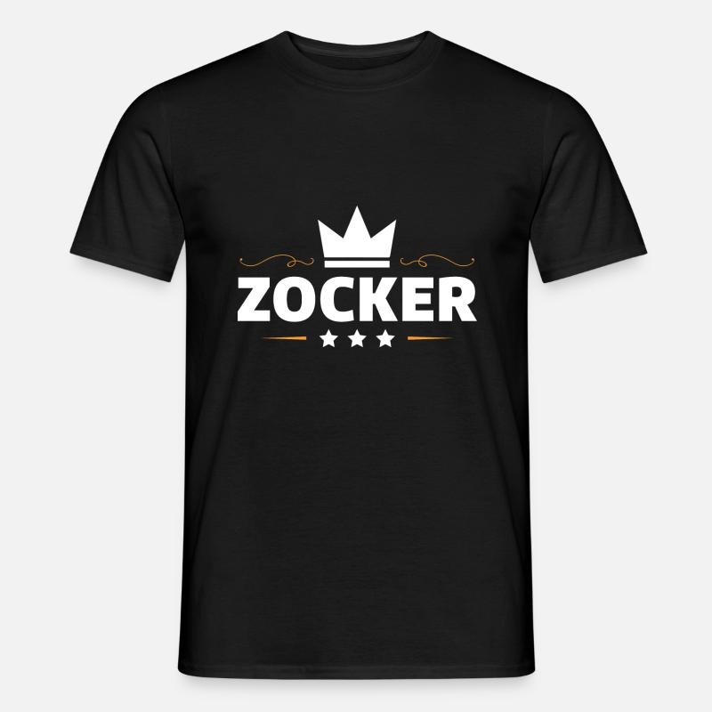 Zocker Gamer - Männer T-Shirt - Schwarz