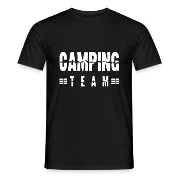 Équipe de camping - T-shirt homme - noir - Devant - AI Model Male 178 light (178cm)