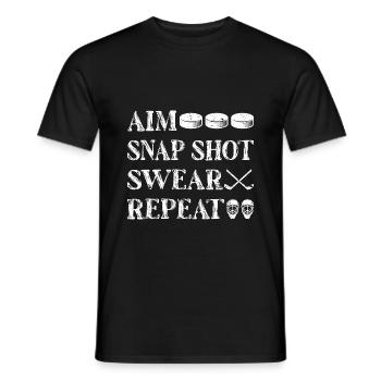 Winger Eishockeyspieler - Männer T-Shirt - Schwarz - Vorne - AI Model Male 178 light (178cm)