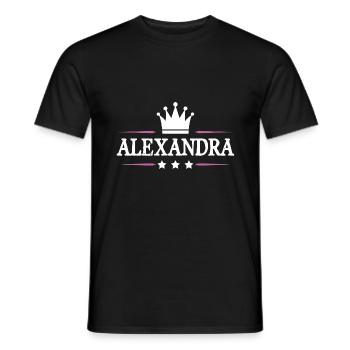 Alexandra - Männer T-Shirt - Schwarz - Vorne - AI Model Male 178 light (178cm)
