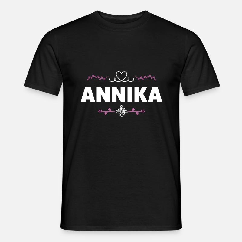 Annika - Männer T-Shirt - Schwarz