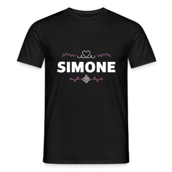 Simone - Männer T-Shirt - Schwarz - Vorne - AI Model Male 178 light (178cm)