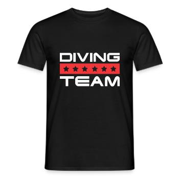 Diving Crew - Men's T-Shirt - black - Front - AI Model Male 178 light (178cm)