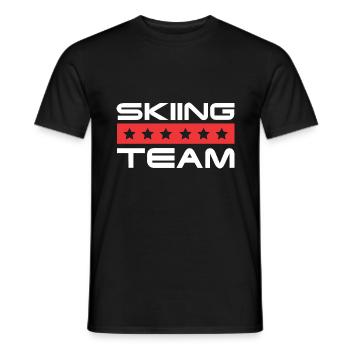Équipe de ski - T-shirt homme - noir - Devant - AI Model Male 178 light (178cm)