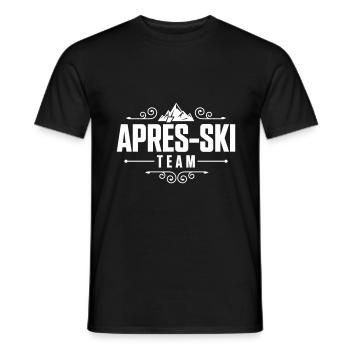 apres ski team - Men's T-Shirt - black - Front - AI Model Male 178 light (178cm)