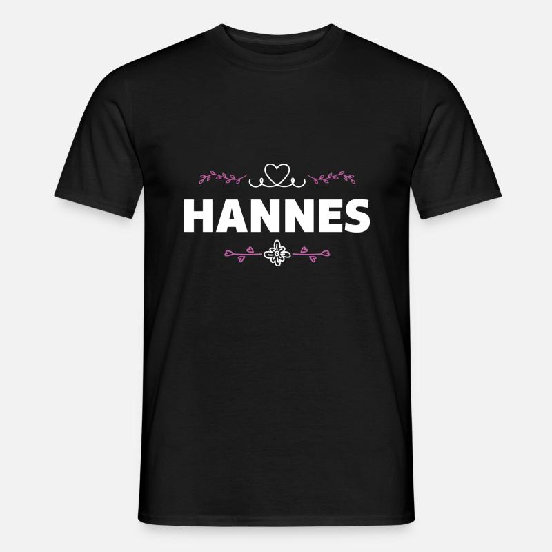 Hannes - Männer T-Shirt - Schwarz