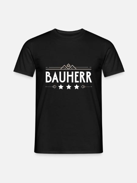 Bauherr Haus Bau - Männer T-Shirt - Schwarz