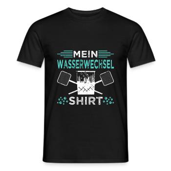 Aquarium Wasserwechsel Aquarianer Aquascaping - Männer T-Shirt - Schwarz - Vorne - AI Model Male 178 light (178cm)