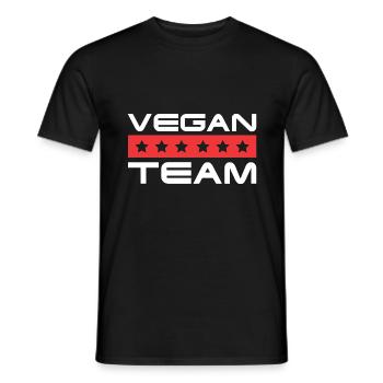Vegan Crew - Men's T-Shirt - black - Front - AI Model Male 178 light (178cm)