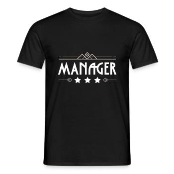 Manager Beruf - Männer T-Shirt - Schwarz - Vorne - AI Model Male 178 light (178cm)