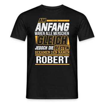 ROBERT - Die Besten - Männer T-Shirt - Schwarz - Vorne - AI Model Male 178 light (178cm)