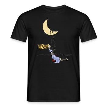 balançoire lune - T-shirt homme - noir - Devant - AI Model Male 178 light (178cm)