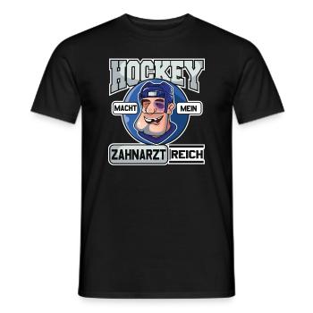 Eishockey Hockeyspieler Zahnarzt Hockey Geschenk - Männer T-Shirt - Schwarz - Vorne - AI Model Male 178 light (178cm)
