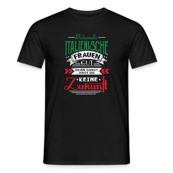 Italienische Frauen Zukunft Geschenk - Männer T-Shirt - Schwarz - Vorne - AI Model Male 178 light (178cm)