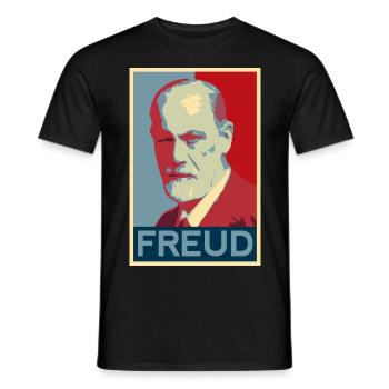 Sigmund Freud Motif - T-shirt homme - noir - Devant - AI Model Male 178 light (178cm)