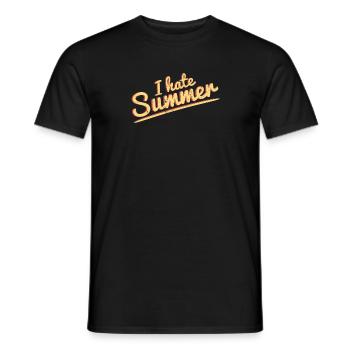 I Hate Summer - Ich Hasse Sommer Sprüche - Männer T-Shirt - Schwarz - Vorne - AI Model Male 178 light (178cm)