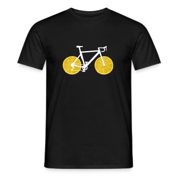 Lemon bike - Men's T-Shirt - black - Front - AI Model Male 178 light (178cm)
