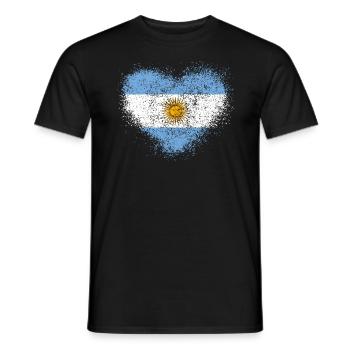 Argentinien - Männer T-Shirt - Schwarz - Vorne - AI Model Male 178 light (178cm)