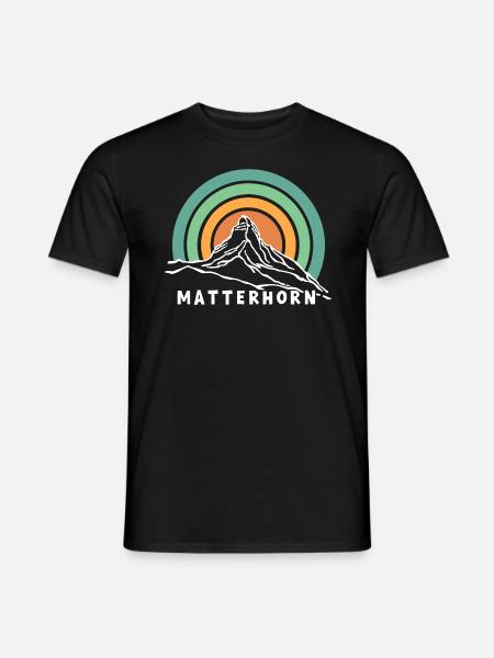 Matterhorn Zermatt Wallis Schweiz Wandern Souvenir - Männer T-Shirt - Schwarz