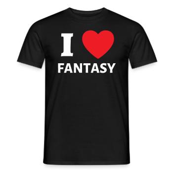 I Heart Fantasy - I Love Fantasy - Men's T-Shirt - black - Front - AI Model Male 178 light (178cm)