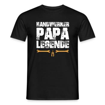 Handwerker Papa Legende - Männer T-Shirt - Schwarz - Vorne - AI Model Male 178 light (178cm)