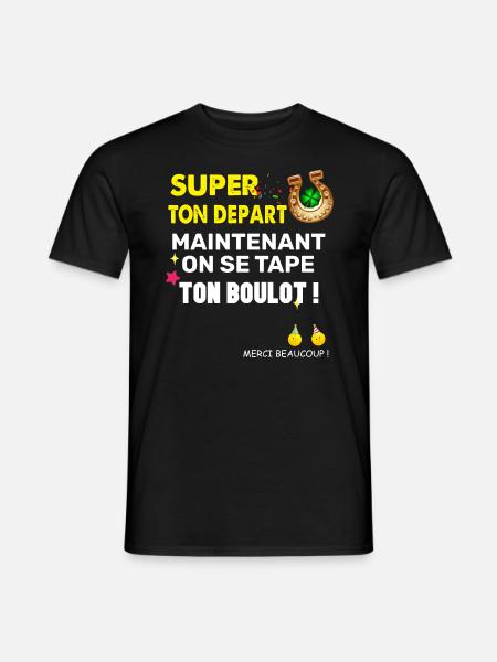 Collègue départ cadeau humour - T-shirt homme - noir