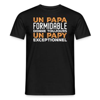 Toller Papa gibt Opa immer Außergewöhnliches - Männer T-Shirt - Schwarz - Vorne - AI Model Male 178 light (178cm)