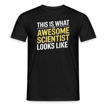 This Is What An Awesome Scientist Looks Like - Men's T-Shirt - black - Front - AI Model Male 178 light (178cm)