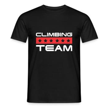 Climbing Crew - Männer T-Shirt - Schwarz - Vorne - AI Model Male 178 light (178cm)