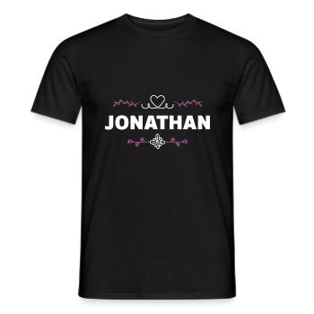 Jonathan - Männer T-Shirt - Schwarz - Vorne - AI Model Male 178 light (178cm)
