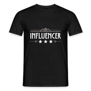 Influencer Beruf - Männer T-Shirt - Schwarz - Vorne - AI Model Male 178 light (178cm)