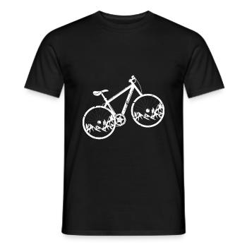 Mountainbike MTB Rad Fahren Fahrrad - Männer T-Shirt - Schwarz - Vorne - AI Model Male 178 light (178cm)