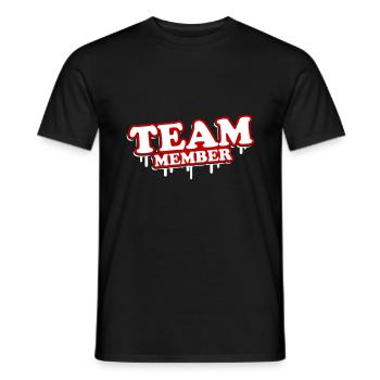Membres de l’équipe - T-shirt homme - noir - Devant - AI Model Male 178 light (178cm)