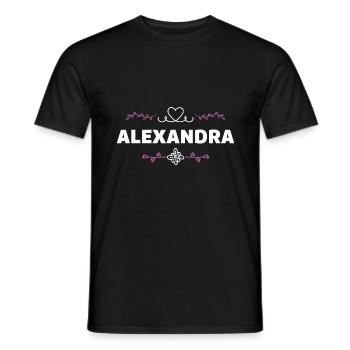 Alexandra - Männer T-Shirt - Schwarz - Vorne - AI Model Male 178 light (178cm)