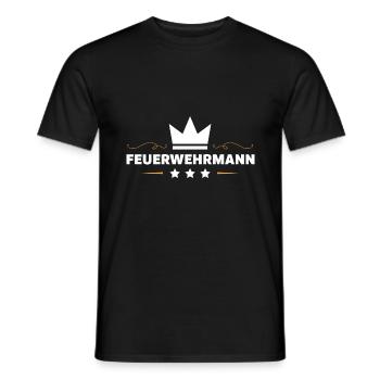 Feuerwehrmann Feuerwehr - Männer T-Shirt - Schwarz - Vorne - AI Model Male 178 light (178cm)