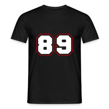 89 Number Symbol - Men's T-Shirt - black - Front - AI Model Male 178 light (178cm)