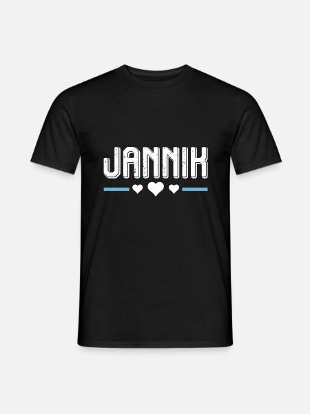 Jannik - Männer T-Shirt - Schwarz