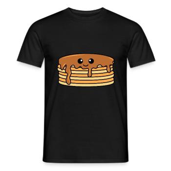 Bande dessinée Pancake - T-shirt homme - noir - Devant - AI Model Male 178 light (178cm)