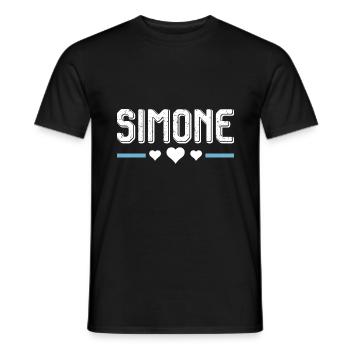Simone - Männer T-Shirt - Schwarz - Vorne - AI Model Male 178 light (178cm)