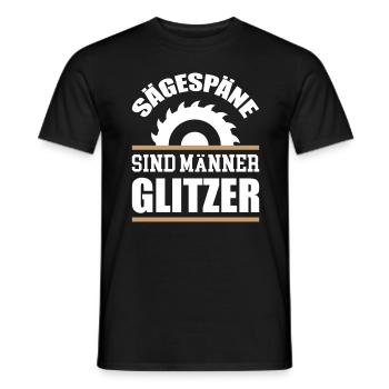Sägespäne Holz - Männer T-Shirt - Schwarz - Vorne - AI Model Male 178 light (178cm)