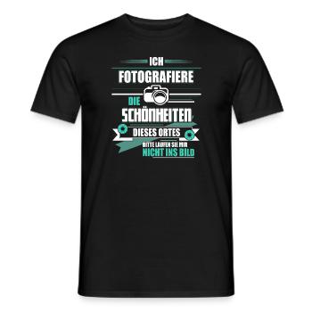 Ich fotografiere - Männer T-Shirt - Schwarz - Vorne - AI Model Male 178 light (178cm)