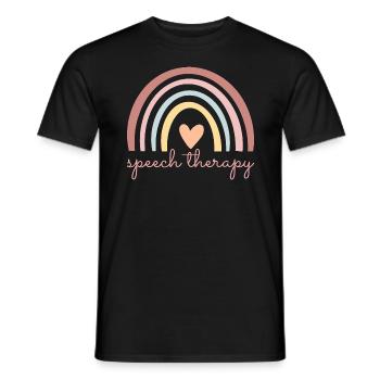 Sprachtherapie I - Männer T-Shirt - Schwarz - Vorne - AI Model Male 178 light (178cm)