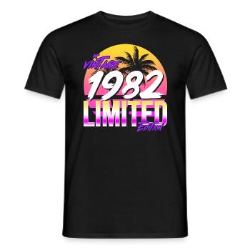 1982 Retro Jahrgang 82 Geburtstag 80er - Männer T-Shirt - Schwarz - Vorne - AI Model Male 178 light (178cm)