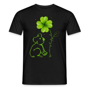 You Are My Lucky Charm Koala Shamrock - Men's T-Shirt - black - Front - AI Model Male 178 light (178cm)
