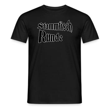 Stammtischrunde - Männer T-Shirt - Schwarz - Vorne - AI Model Male 178 light (178cm)