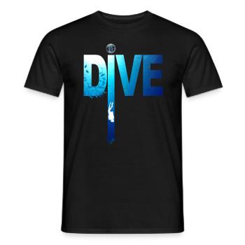 graphic scuba diving: Dive Fleche dives - Men's T-Shirt - black - Front - AI Model Male 178 light (178cm)