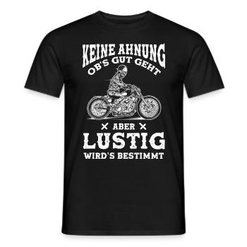 Je ne sais pas si ça va bien se passer mais ça va être une moto - T-shirt homme - noir - Devant - AI Model Male 178 light (178cm)