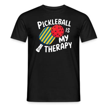 Pickleball Is My Therapy - Männer T-Shirt - Schwarz - Vorne - AI Model Male 178 light (178cm)
