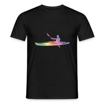 Rowing Silhouette - Men's T-Shirt - black - Front - AI Model Male 178 light (178cm)