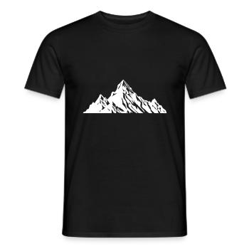 Mountains Nature Silhouette - Men's T-Shirt - black - Front - AI Model Male 178 light (178cm)
